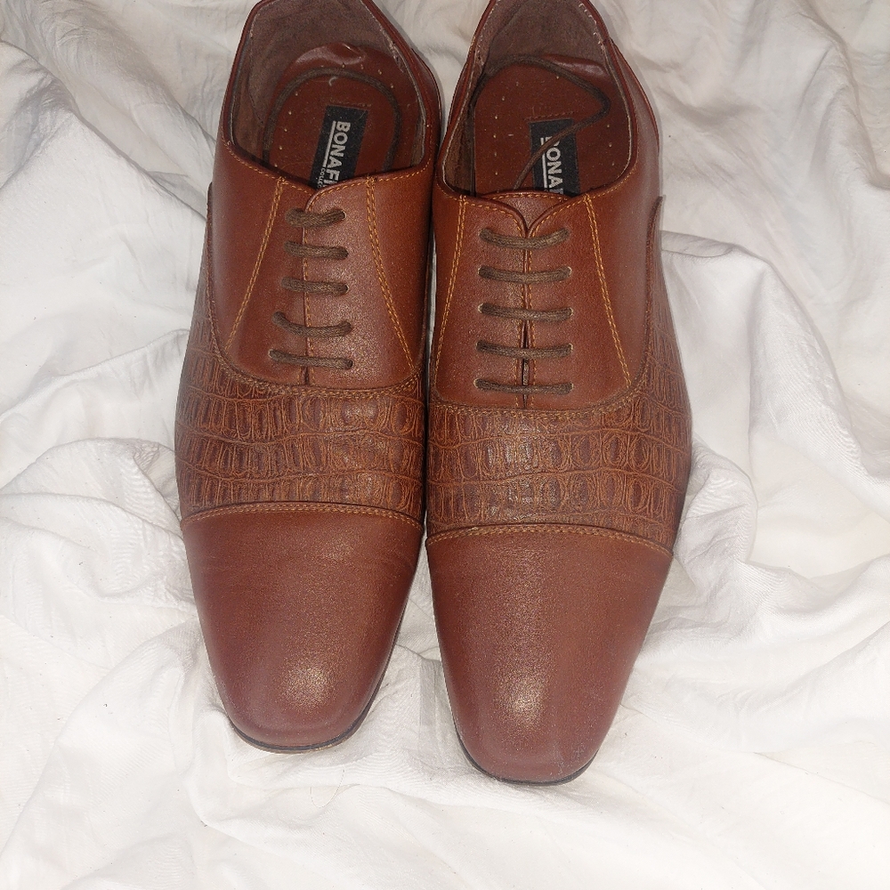 Mens Bonofini Collection Cognac dress shoes